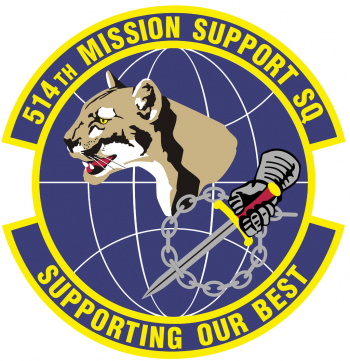 Coat of arms (crest) of the 514th Mission Support Squadron, US Air Force