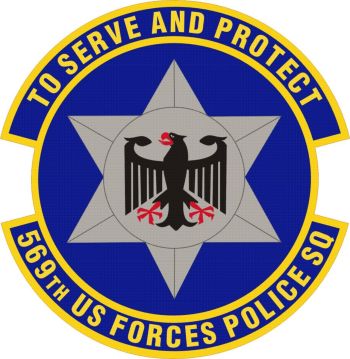 Coat of arms (crest) of the 569th US Forces Police Squadron, US Air Force