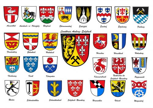 Wappen von Amberg-Sulzbach (Coat of arms (crest) of Amberg-Sulzbach)