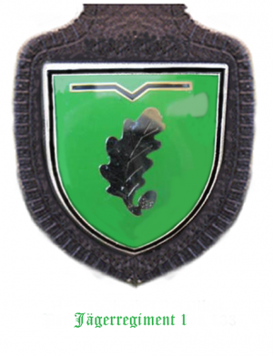 Coat of arms (crest) of the Jaeger Regiment 1, German Army