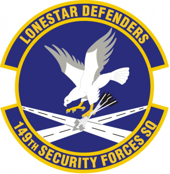 Coat of arms (crest) of the 149th Security Forces Squadron, Texas Air National Guard