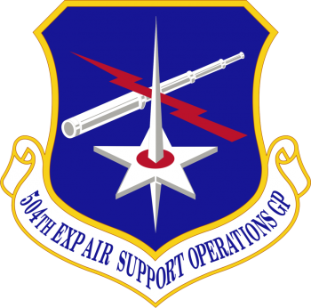 Coat of arms (crest) of the 504th Expeditionary Air Support Operations Group, US Air Force