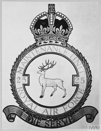 Coat of arms (crest) of the No 25 Maintenance Unit, Royal Air Force