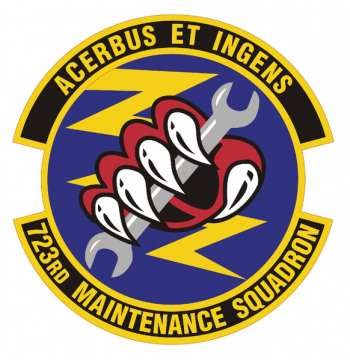 Coat of arms (crest) of the 723rd Maintenance Squadron, US Air Force