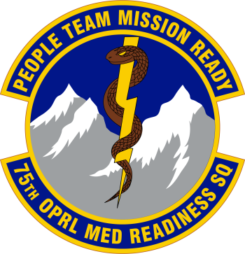 Coat of arms (crest) of the 75th Operational Medical Readiness Squadron, US Air Force