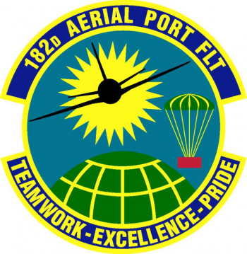 Coat of arms (crest) of the 182nd Aerial Port Flight, US Air Force