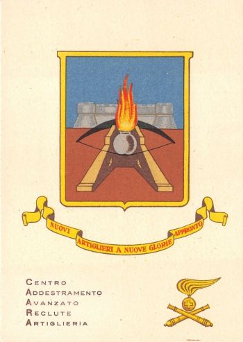 Coat of arms (crest) of the Artillery Recruits Advanced Training Center, Italian Army