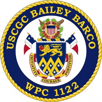Coat of arms (crest) of USCGC Bailey Barco (WPC-1122)