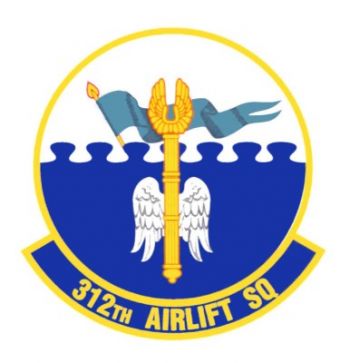 Coat of arms (crest) of the 312th Airlift Squadron, US Air Force