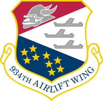 Coat of arms (crest) of the 934th Airlift Wing, US Air Force