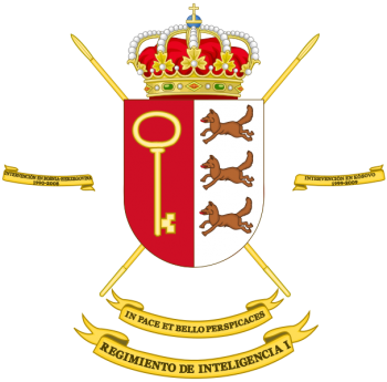 Coat of arms (crest) of the Intelligence Regiment No 1, Spanish Army