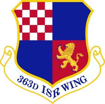 Coat of arms (crest) of the 363rd Intelligence, Surveillance and Reconnaissance Wing, US Air Force