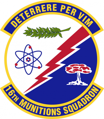 Coat of arms (crest) of the 16th Munitions Squadron, US Air Force