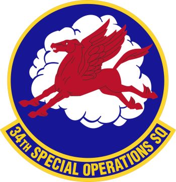 Coat of arms (crest) of the 34th Special Operations Squadron, US Air Force