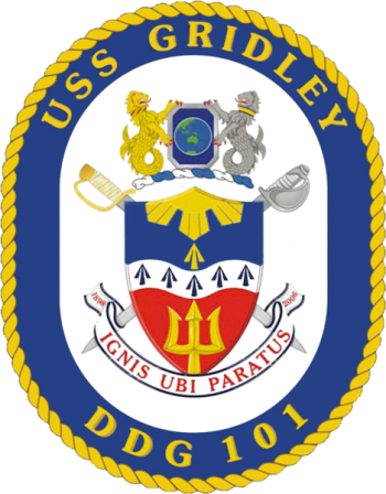 Coat of arms (crest) of the Destroyer USS Gridley (DDG-101)