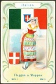 Arms, Flags and Types of Nations trade card Natrogat Italien