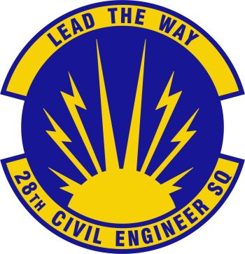 Coat of arms (crest) of the 28th Civil Engineer Squadron, US Air Force