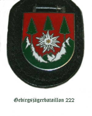 Coat of arms (crest) of the Mountain Jaeger Battalion 222, German Army