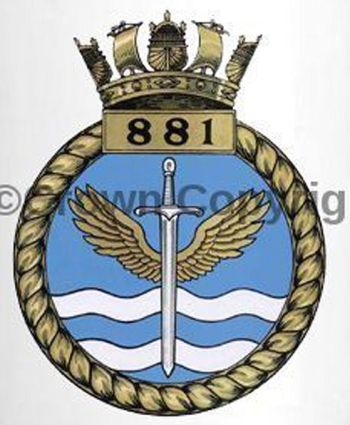 Coat of arms (crest) of the No 881 Squadron, FAA